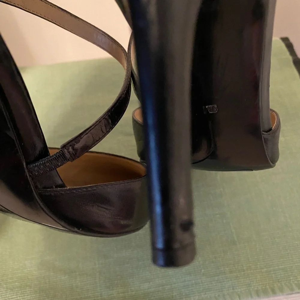 Nine West Elegant Black Ankle Strap Heels - Picture 8 of 10
